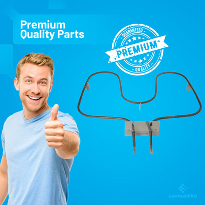 WP77001094 Oven Bake Heating Element Replacement for Whirlpool Electric Ranges – Replaces 77001094, 1/4” Spade Terminals, Lower Bake Element