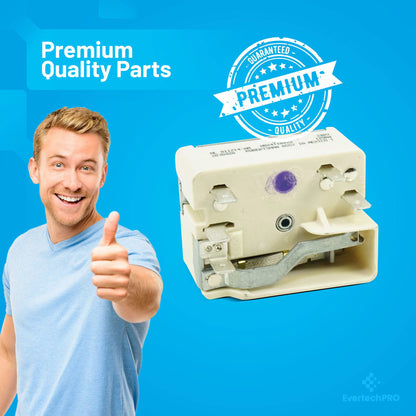 EvertechPRO Range Infinite Switch Control Replacement for GE WB24T10022 769689 AH236747 EA236747 PS236747