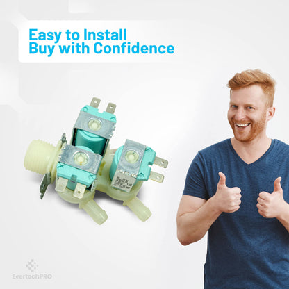 EvertechPRO 5220FR2075C Washer Valve Assemblyinlet for LG AJU71030102