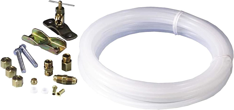 EvertechPRO Ice Maker and Humidifier Installation Kit for Refrigerators and Freezers Tubing 1/4" Length 25 Feet Plastic Tubing and Fittings