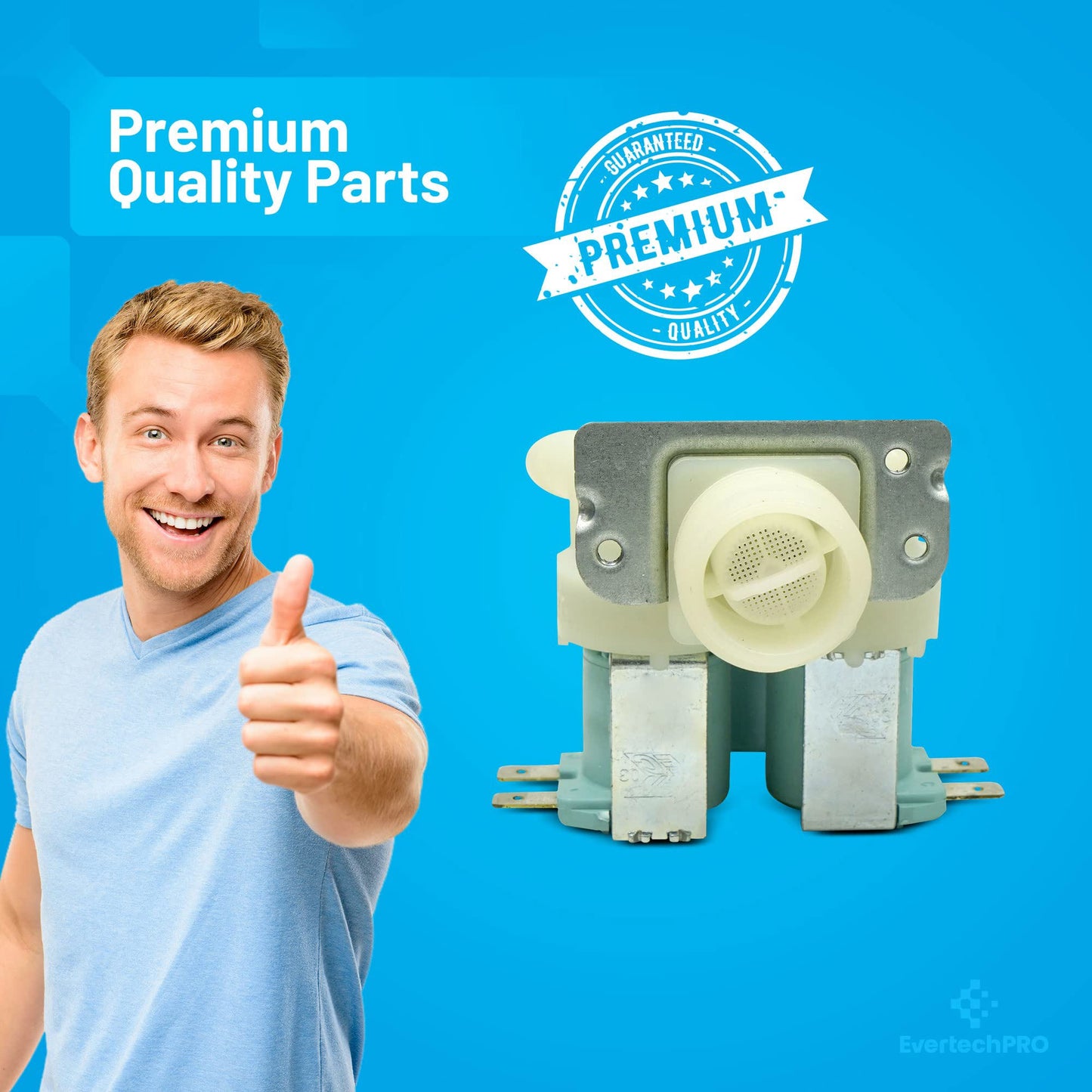 EvertechPRO 5220FR2075C Washer Valve Assemblyinlet for LG AJU71030102