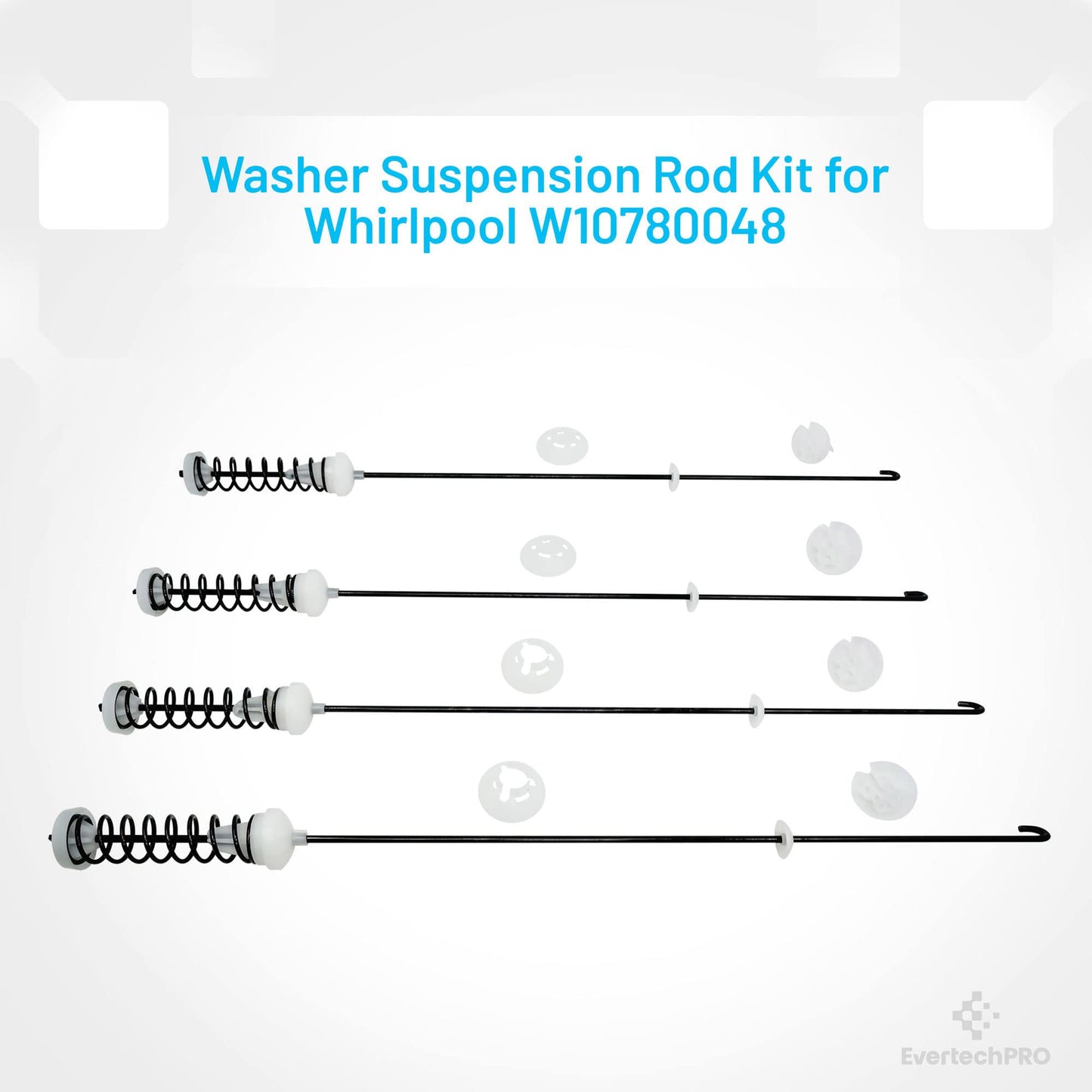 EvertechPRO W10780048 Washer Suspension Replacement for Whirlpool W10349191 W10349193 W10257087