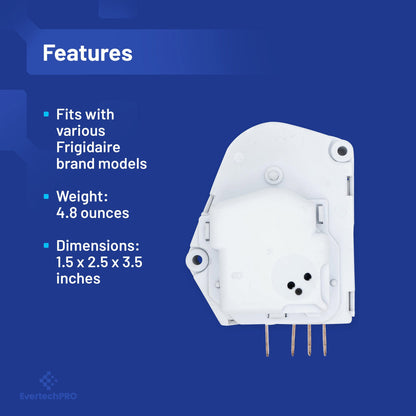 EvertechPRO 215846604 Defrost Timer for Frigi-daire Refrigerator 120V