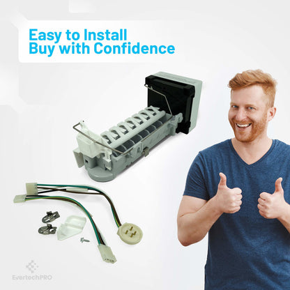 EvertechPRO 4317943 Whirlpool Icemaker Kit Replacement for Whirlpool Refrigerator 1857 4210317 4211173 4317943