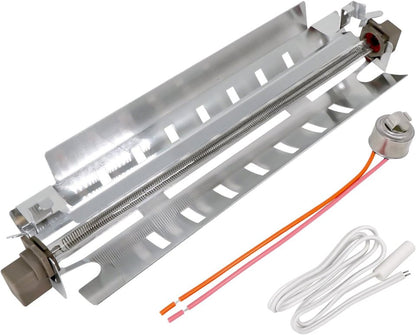 EvertechPRO All-in-one Repair Maintenance Kit Includes WR51X10055 Defrost Heater WR55X10025 Temperature Sensor WR50X10068 Defrost Thermostat 3 Pack Replacement for GE Refrigerator 914088 AH303781