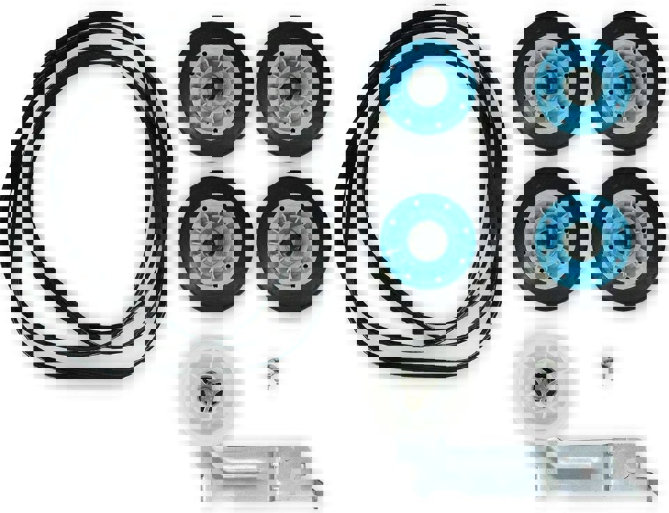EvertechPRO DC97-16782A-6PCKIT All-in-one Repair Maintenance Kit Includes 4pc of Drum Rollers DC93-00634A Idler Pulley and 6602-001655 Belt Replacement for Samsung Dryer 6602-001655 DC93-00634A EAP422