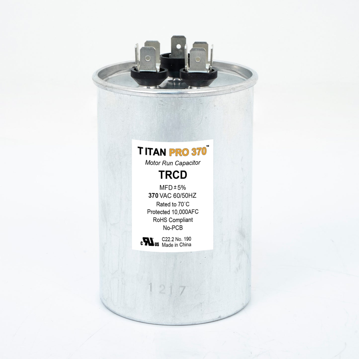 Round Dual Run Capacitor 35/5 MFD 370 Volts
