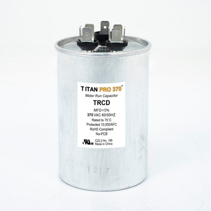 Round Dual Run Capacitor 35/5 MFD 370 Volts