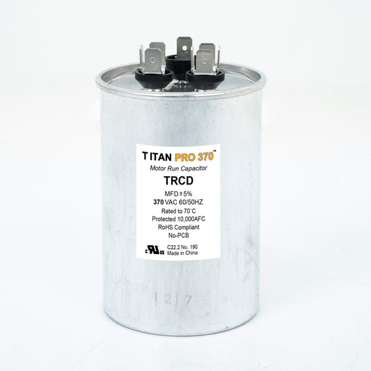 Round Dual Run Capacitor 35/5 MFD 370 Volts