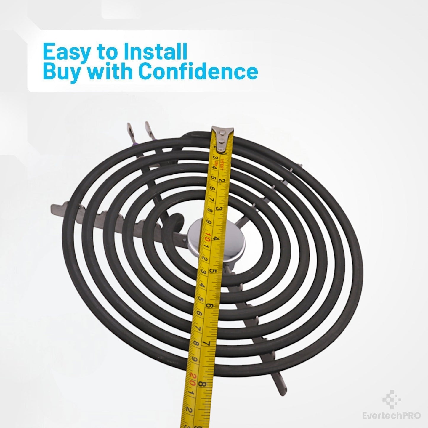 EvertechPRO WB30M2 8" Electric Range Burner Coil for G.E Stoves, 6 Turns CH30M2