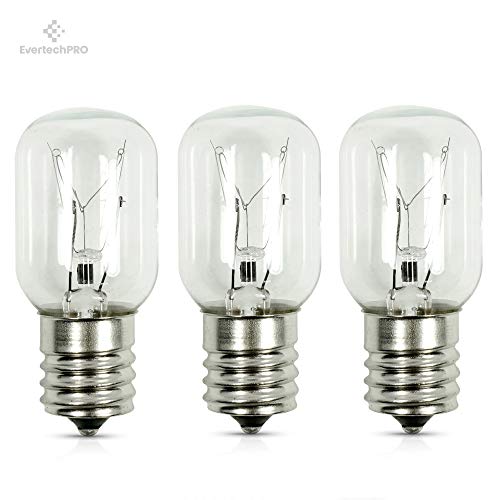 EvertechPRO 8206232A Light Bulb Pack of 2 40W E17 125V Replacement for Whirlpool Maytag Microwave 8206232 1890433 AH2376034 EA2376034