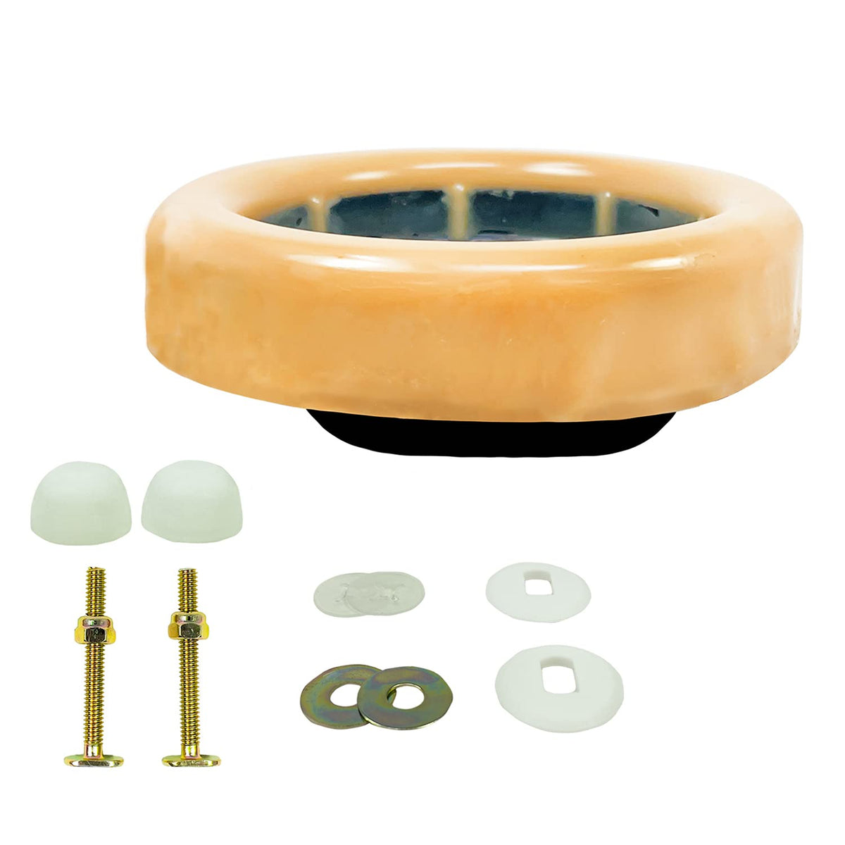EvertechPRO Universal Extra Thick Toilet Wax Ring Replacement Kit For Floor Outlet Toilet Bowl With Black Rubber Flange Funnel Water Tight Seal Gasket Accommodates 3 Inch And 4 Inch Waste Lines EvertechPRO Universal Extra Thick Toilet Wax Ring Replacement Kit For Floor Outlet Toilet Bowl With Black Rubber Flange Funnel Water Tight Seal Gasket Accommodates 3 Inch And 4 Inch Waste Lines