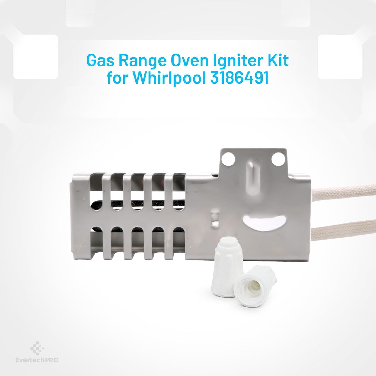 EvertechPRO 3186491 Range Oven Igniter Replacement for Whirlpool WP3186491 W10918546 W10140611 3186491