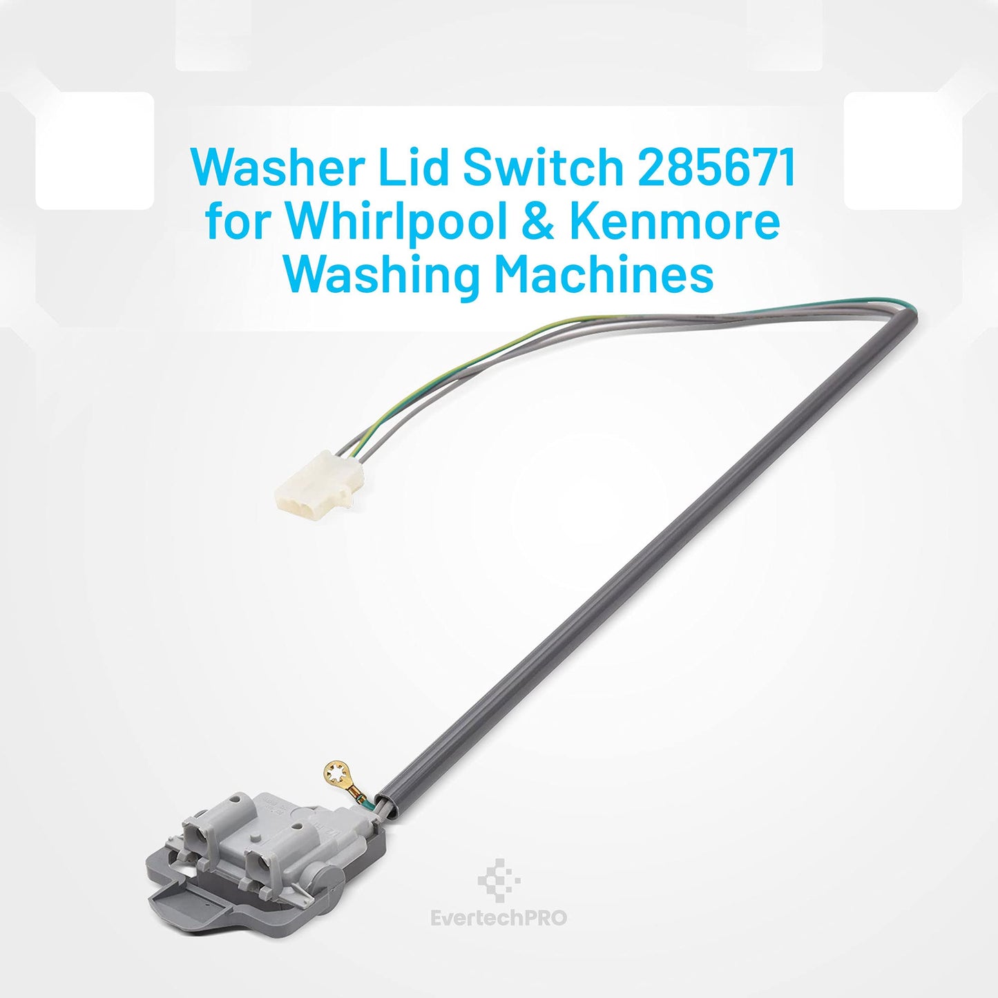 EvertechPRO 285671 Lid Switch Assembly Replacement for Whirlpool Washer 285671 2927 3352629 3352630