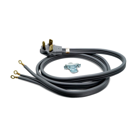 EvertechPRO 57000 3-Prong 6ft Dryer Power Cord Rated 30 Amps Universal Dryer Power Cord Connector with Strain Relief for 10-30R Outlets Compatible with Older or Newer Dryers 72" Gray