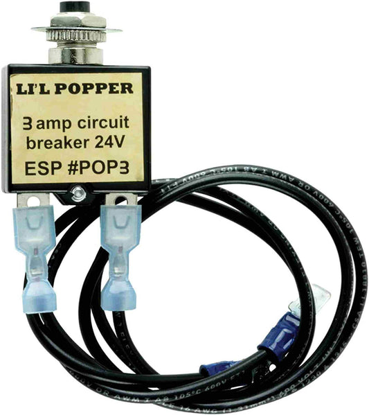 EvertechPRO POP3 3 AMP Control Circuit Breaker UL Rated 125/250 Vac Replacement Li'l Popper G33-039
