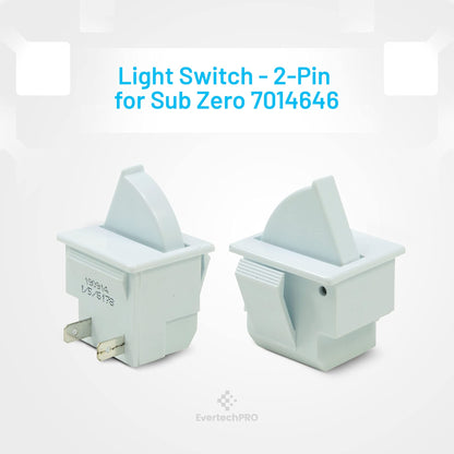 EvertechPRO 7014646 Light Switch Replacement for Sub Zero Refrigerator 18806