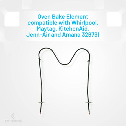 EvertechPRO 326791 Oven Bake Element Replacement for Whirlpool Wall Oven 14210176 255103 257376 257987