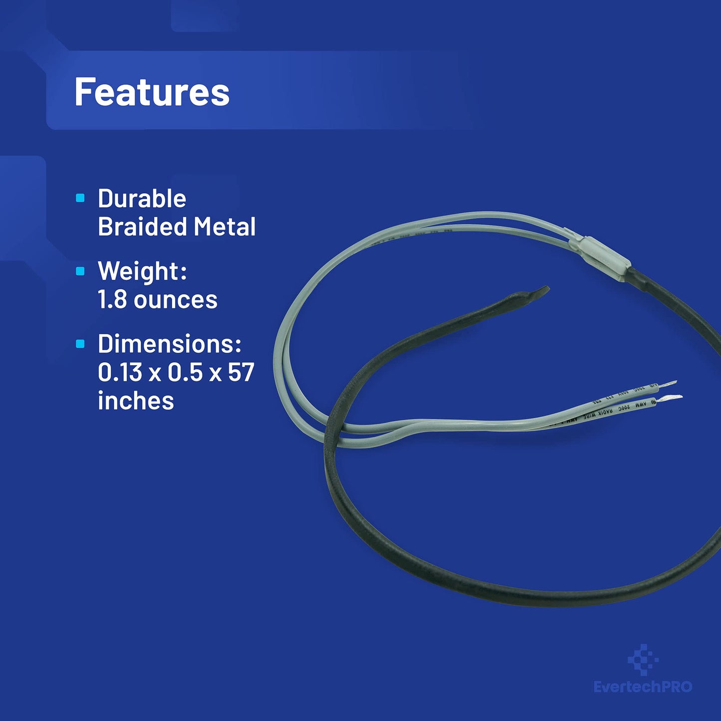 EvertechPRO SH504 Drain Heater Size 21 inch Leads 18 inch Watts 25W Volts 120V