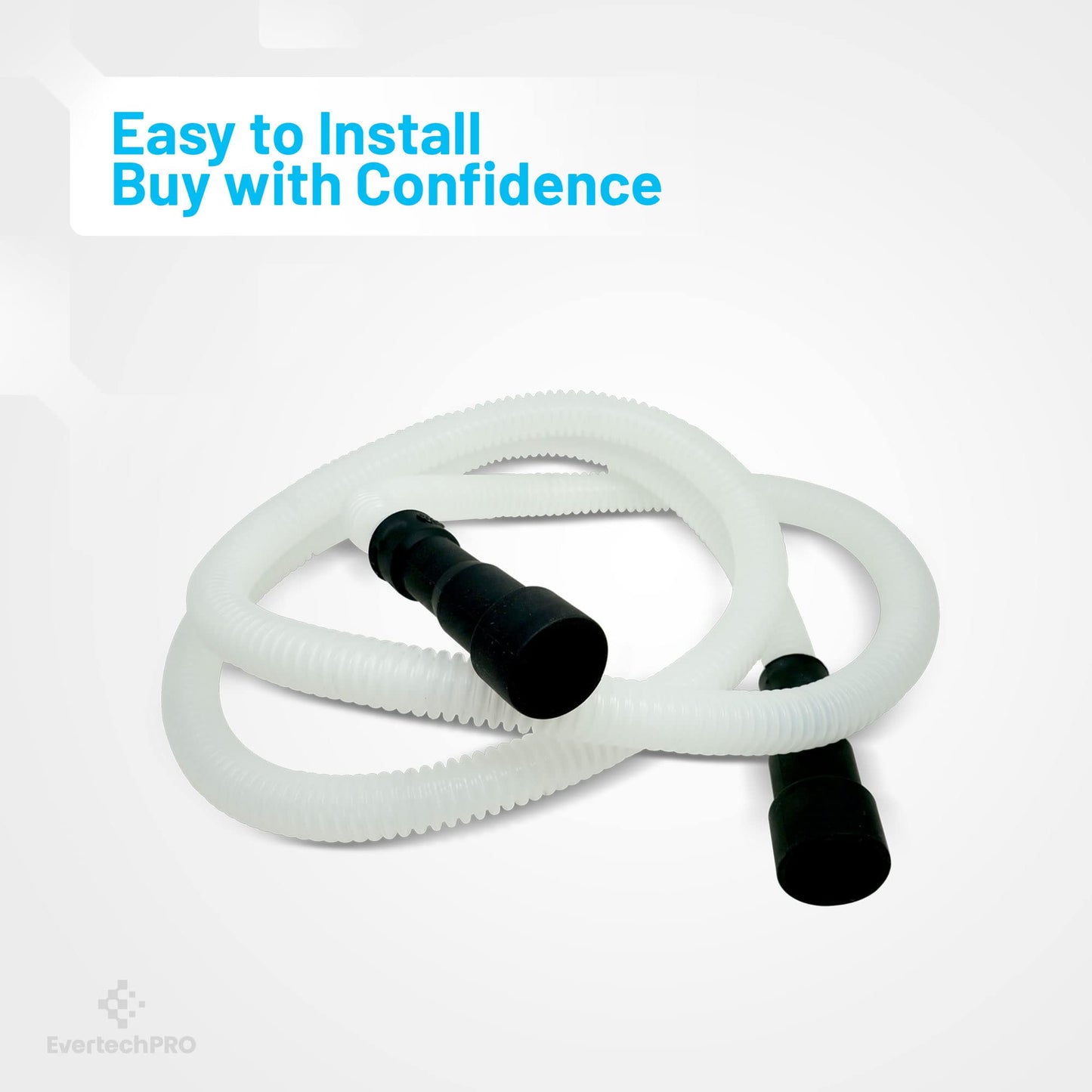 EvertechPRO 8269144A Dishwasher Drain Hose for 154654901 WD24X10045 8269144A