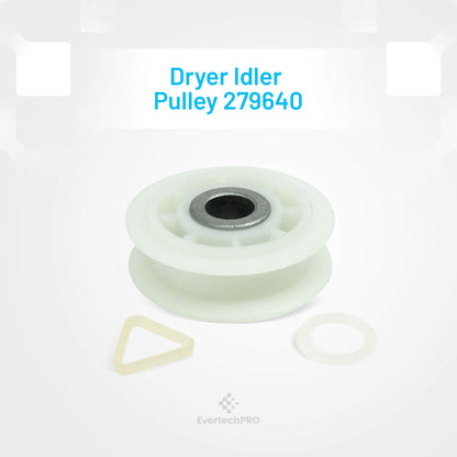 EvertechPRO 279640 Idler Pulley Replacement for Whirlpool Dryer 2958 3388672 697692 AH334244