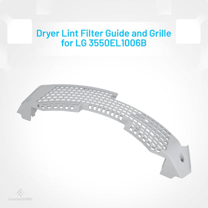 EvertechPRO 3550EL1006B CoverGuide Replacement for LG Dryer 3550EL1002A 1267132 3550EL1006D AH3519694