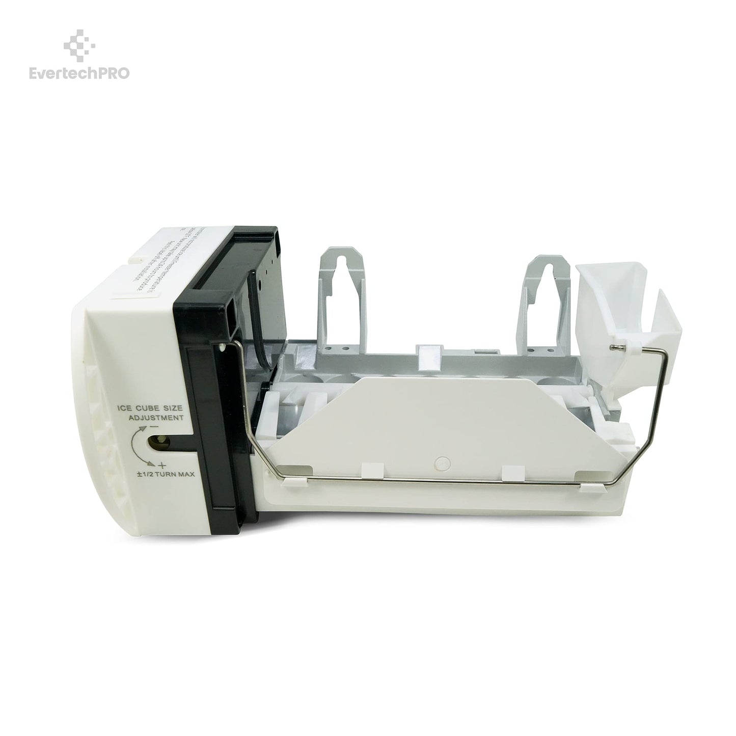 EvertechPRO WR30X10093 Ice Maker for GE Ice Maker Replacement - High Quality Icemaker for GE Refrigerator - Includes Power Cords and End-Mounted Fill Cups, fits GE Ice Maker WR30x0327 WR30X10061