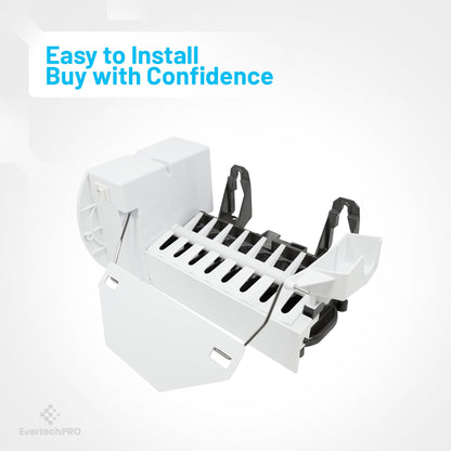 EvertechPRO Ice Maker Assembly Kit Replacement for GE WR30X10093 Refrigerator WR30X10061 WR30X10014 WR30X10012