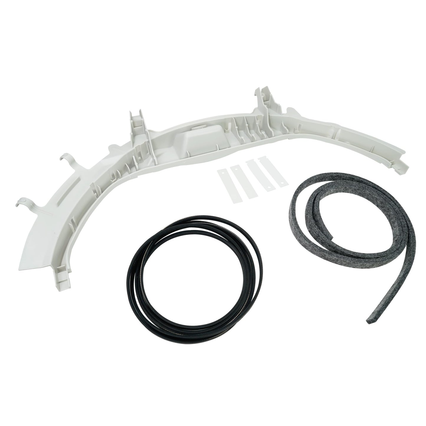 EvertechPRO fits GE Dryer Bearing Kit WE49X20697-1x for GE Dryer Front Bearing Kit WE3M26, 1x for GE Dryer Belt WE12M29, 1x WE9M30 Front Drum Felt, 2x WE1M504 Guide & 2x WE1M1067 Support Slides