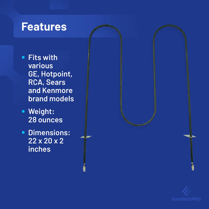 EvertechPRO WB44X232 Element Broil Replacement for GE Range 260955 AH249432 EA249432 PS249432