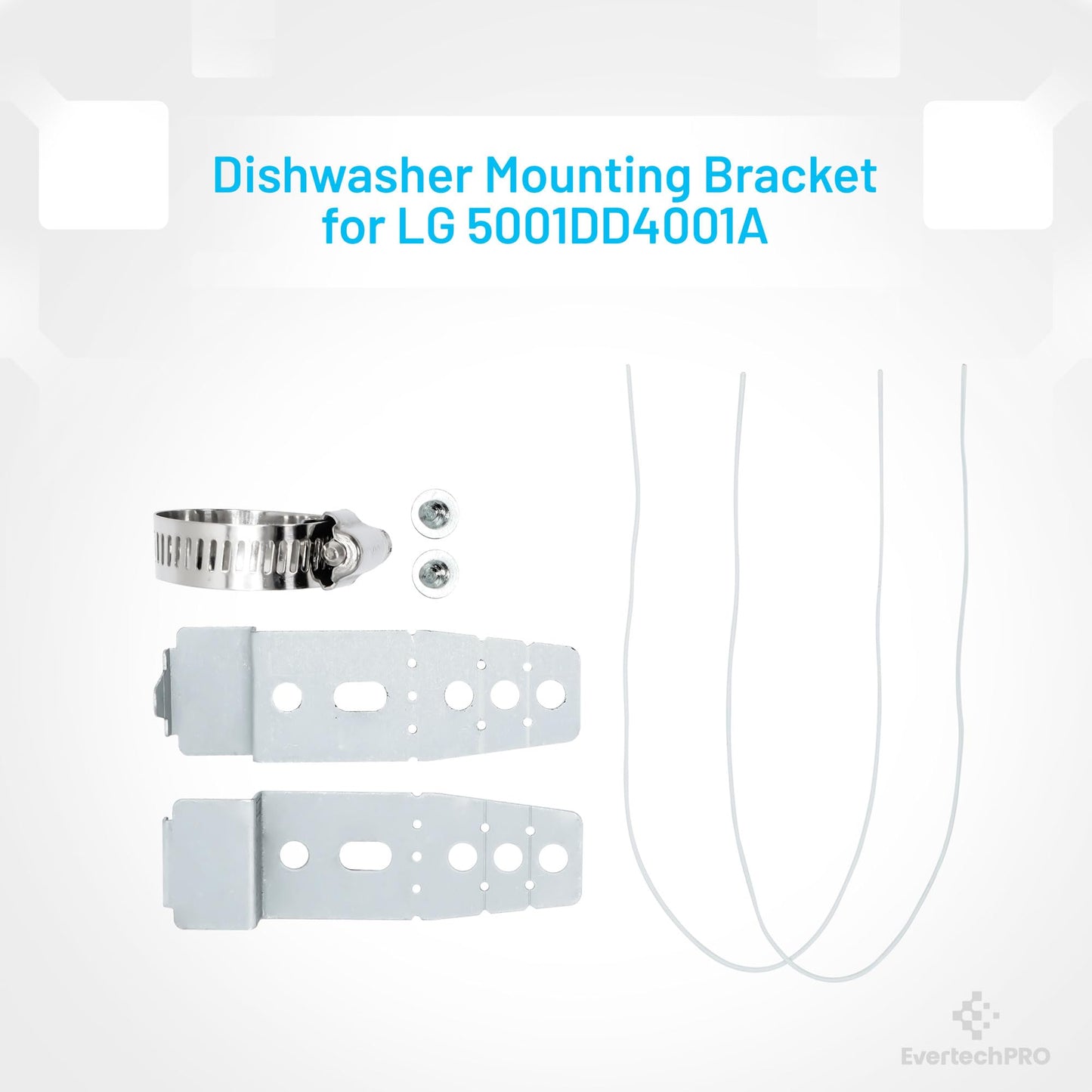 EvertechPRO 5001DD4001A Dishwasher Mounting Brackets Kit for LG