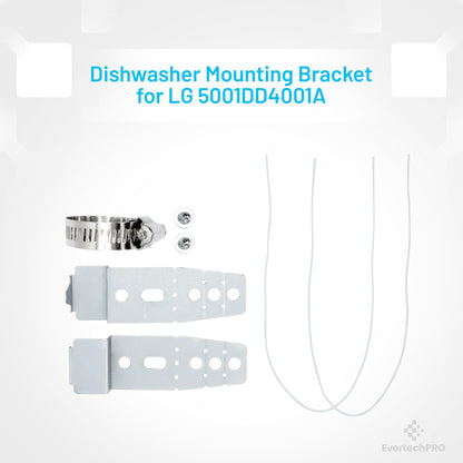 EvertechPRO 5001DD4001A Dishwasher Mounting Brackets Kit for LG