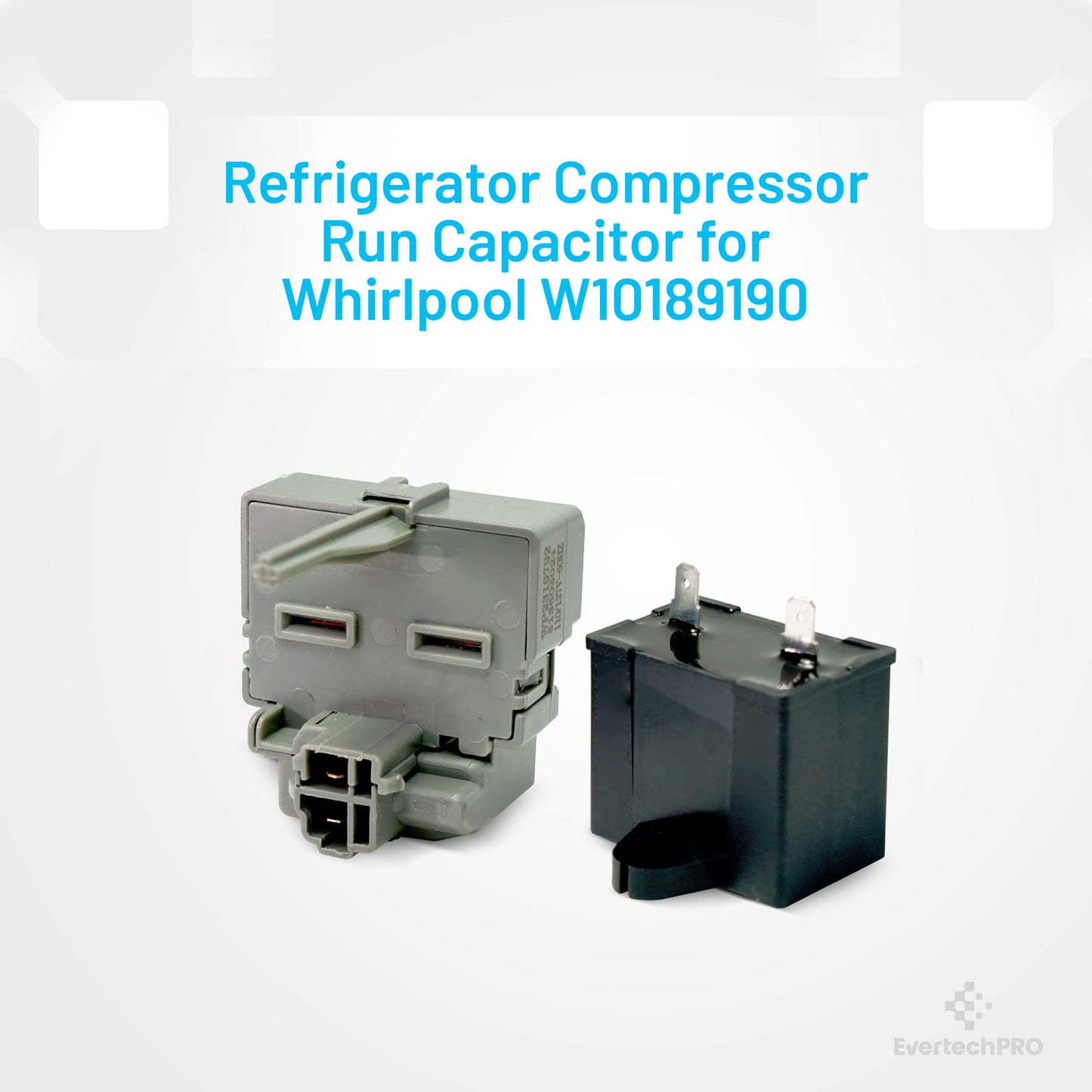 EvertechPRO WPW10189190 Combo Overload Start Relay Capacitor Replacement for Whirlpool Refrigerator TSD2 2264017 10097201 14200214