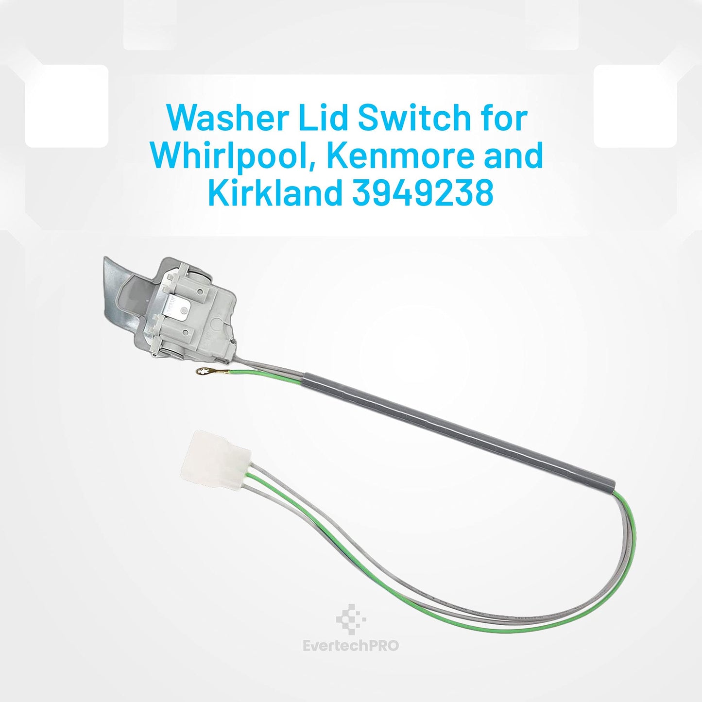 EvertechPRO 3949238 Lid Switch Assembly Replacement for Whirlpool Washer 547222 AH350431 EA350431 PS350431