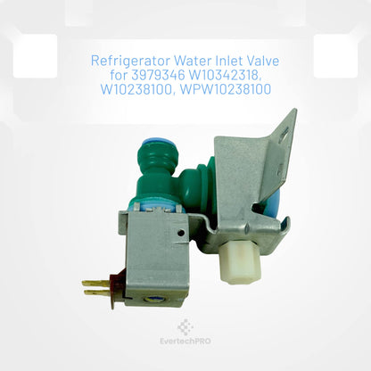 EvertechPRO W10238100 Refrigerator Water Valve for WPW10238100 W10498992 Original Version