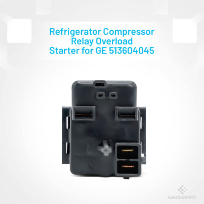 EvertechPRO WR07X10097 513604045 Compressor Relay Overload Replacement for GE Refrigerator 1265640 AH1766101 EA1766101 PS1766101