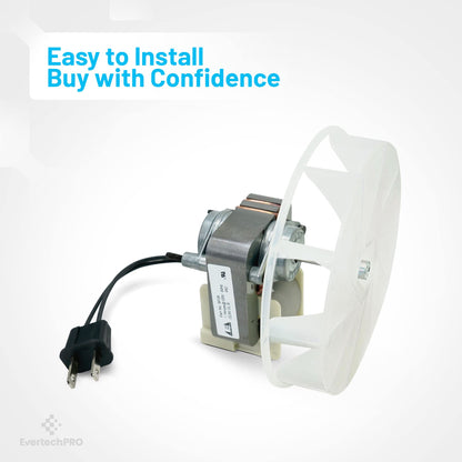 EvertechPRO Appliance Motor Replacement for Broan S99080166 1172861 99080094 99080099 99080166