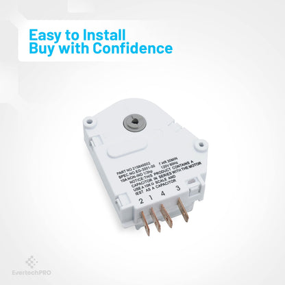 EvertechPRO Refrigerator Defrost Timer for 215846602 5304457327 5300628518 00624728 00626234
