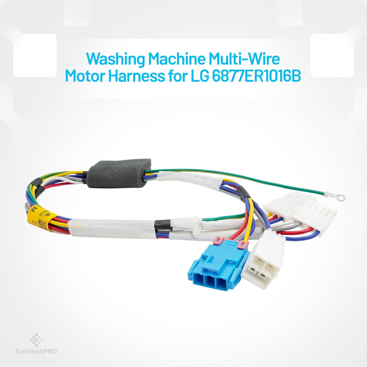 EvertechPRO 6877ER1016B Harness Motor Replacement for LG Washer 1268330 AH3530235 EA3530235 PS3530235