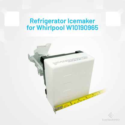 EvertechPRO Refrigerator Icemaker Replacement for Whirlpool W10190965 W10122506 626662 626661 1471727