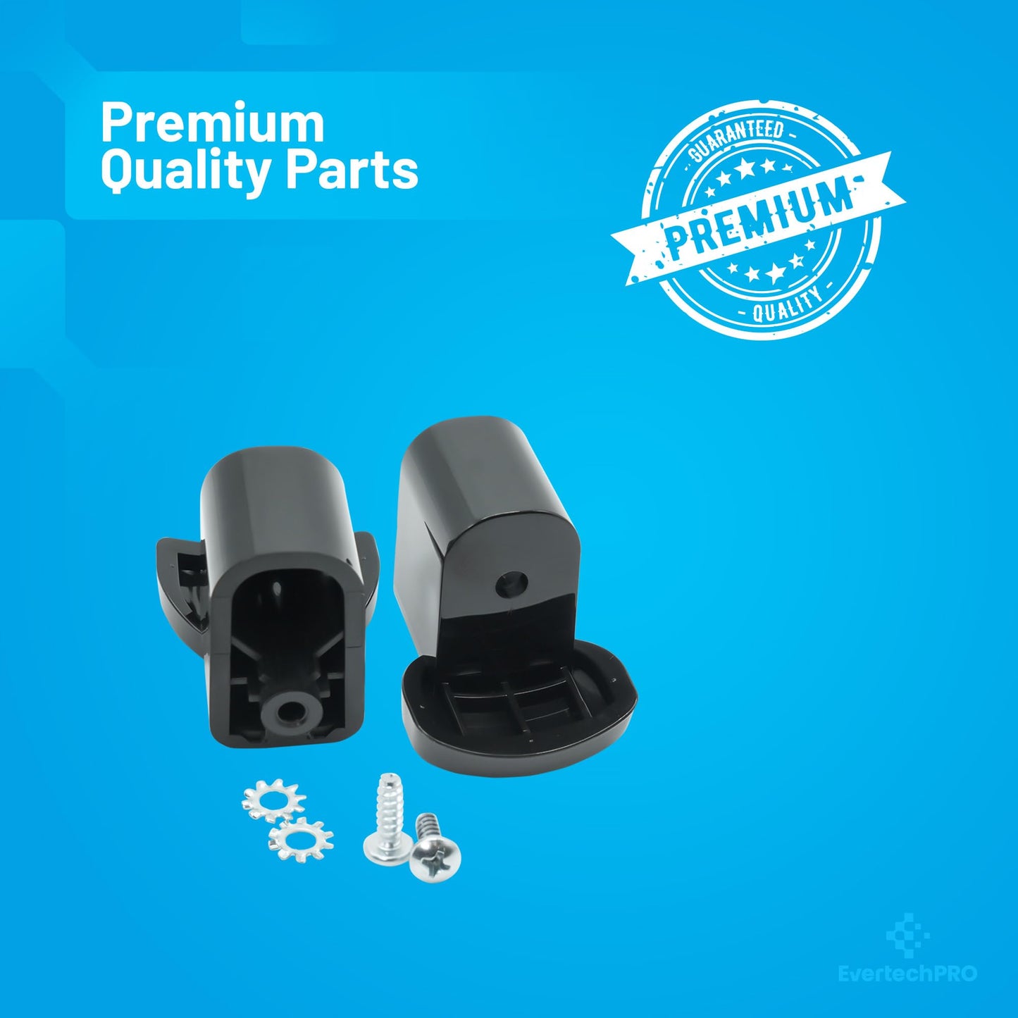EvertechPRO WB15X10275 Black handle kit with 2 WB06X10939 and Hardware Replacement for GE Microwave