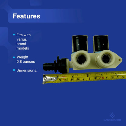 EvertechPRO 134890600 Washer Dryer Valve for Frigidaire Original Version