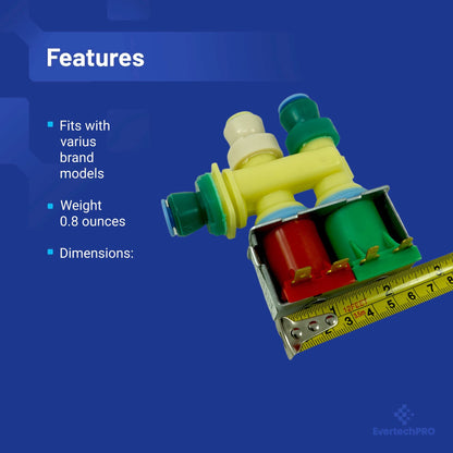 EvertechPRO W10258562 Refrigerator Valve Replacement for Whirlpool WPW10258562