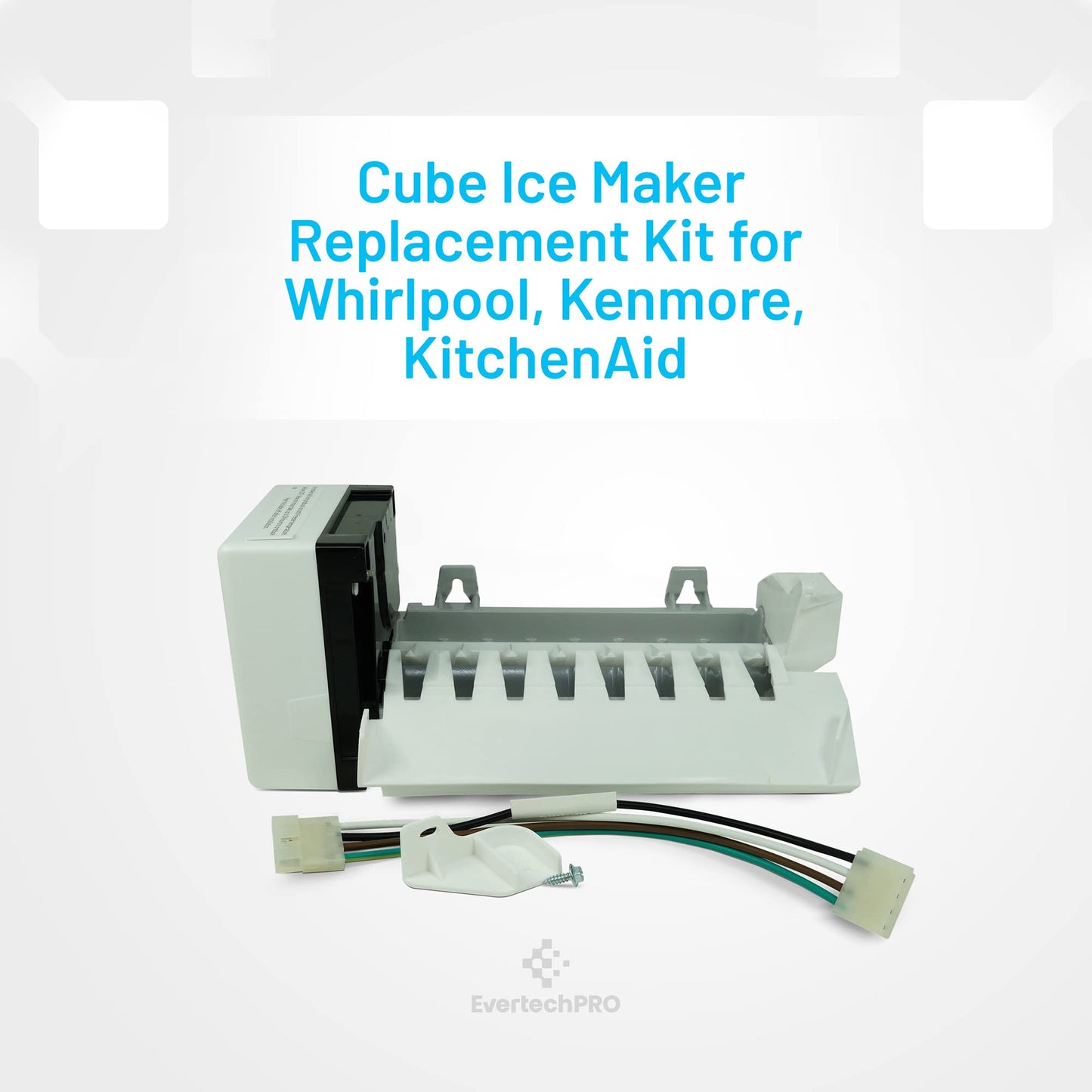 EvertechPRO 2198597 Icemaker Replacement for Whirlpool Refrigerator W10122502 626663 1016069 2198678