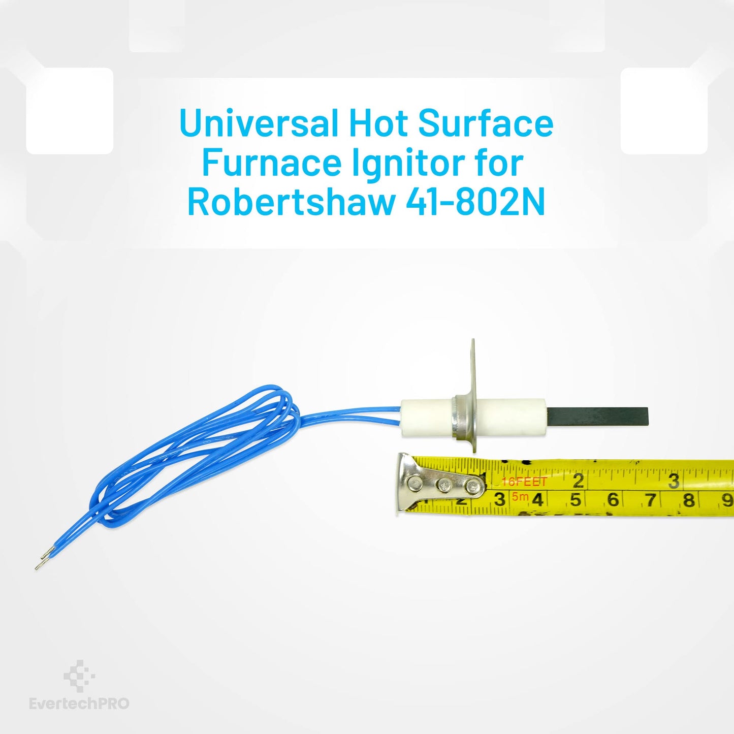 EvertechPRO Universal Silicon Nitride Hot Surface Ignitor with Universal Mounting Brackets 120V AC 392°F / 200°C