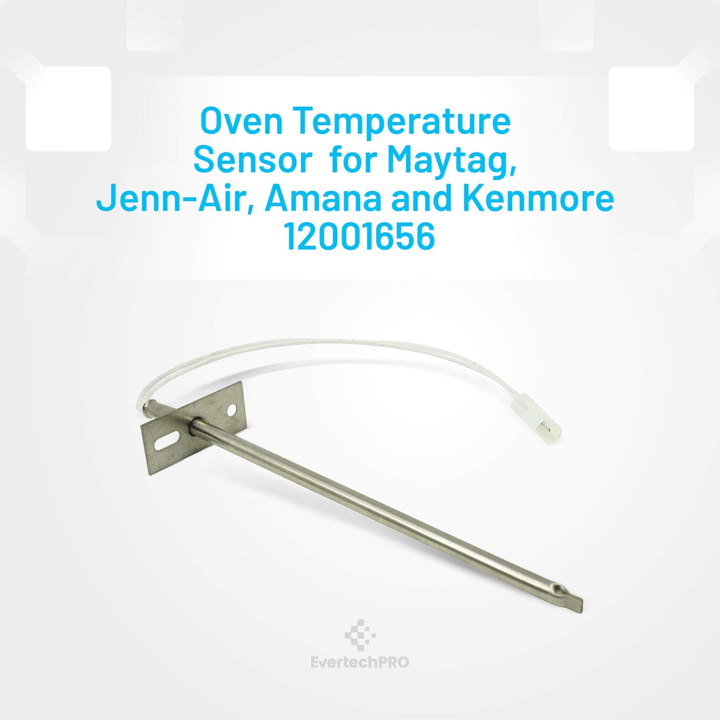 EvertechPRO 12001656 Oven Temperature Sensor Kit Replacement for Whirlpool Wall Oven 12001656 8189679 04000052 04100258