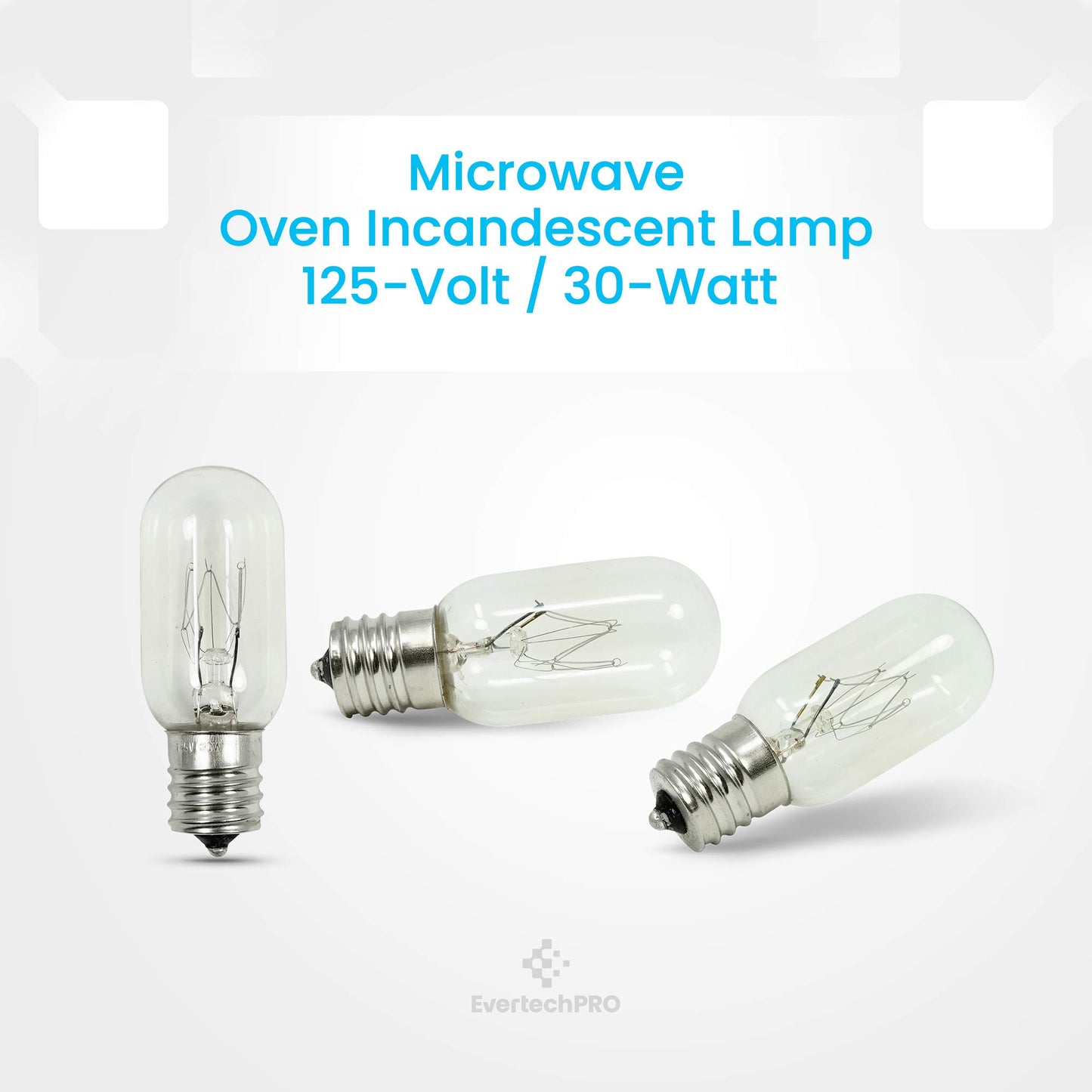 EvertechPRO 6912W1Z004B Light Bulb Replacement for LG Microwave 6912W1Z004A 1266875 3B70067E 6912W12004A
