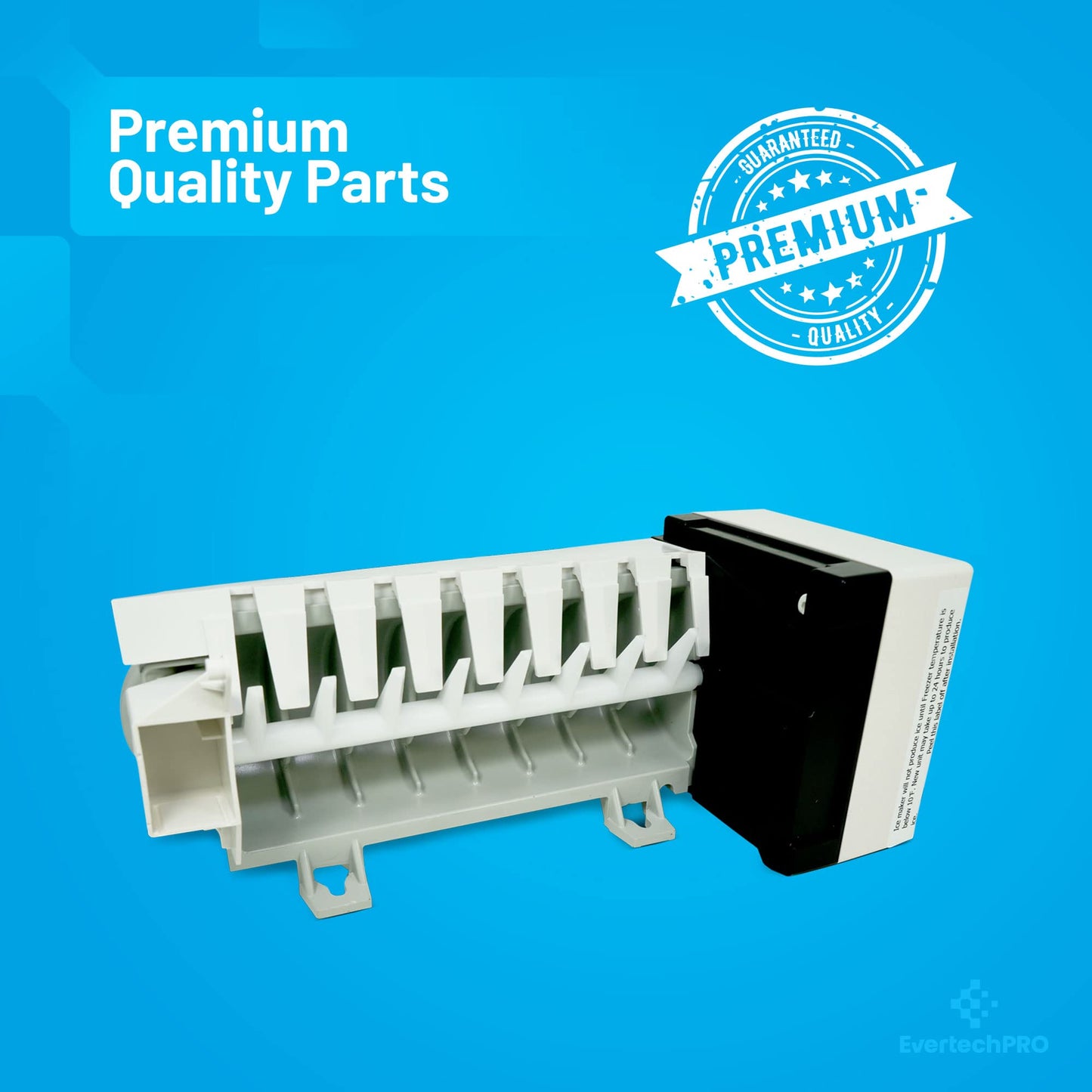 EvertechPRO Refrigerator Icemaker Replacement for Whirlpool W10190965 W10122506 626662 626661 1471727