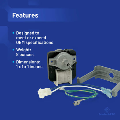 EvertechPRO 12002744 Motor Kit Replacement for Whirlpool Refrigerator 12002744 67003917 1174059 67006515