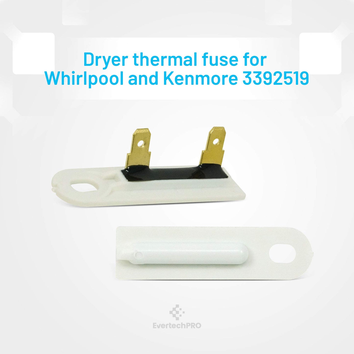 EvertechPRO 3392519 Thermal Fuse Pack of 2 Replacement for Whirlpool Dryer 2986 3388651 694511 80005